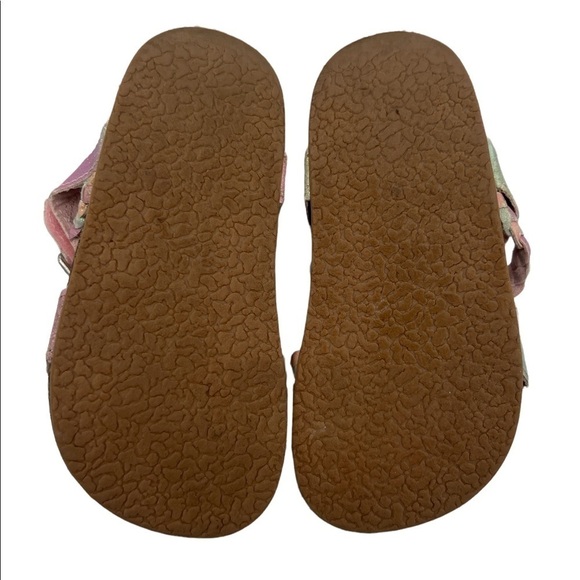 OshKosh B'Gosh Faith Ombre Rainbow Sparkle Footbed Sandals Size 10 Little Girls - Picture 9 of 9